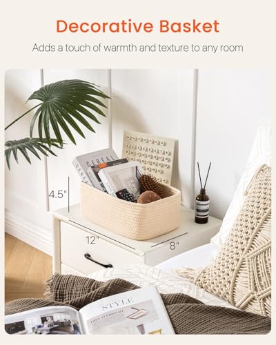 KALLAX Small Woven Storage Basket for Organizing, 12 x 8 x 4.5 inch, 3 Pack - color: Beige, size: 12"L x 8"W x 4.5"H