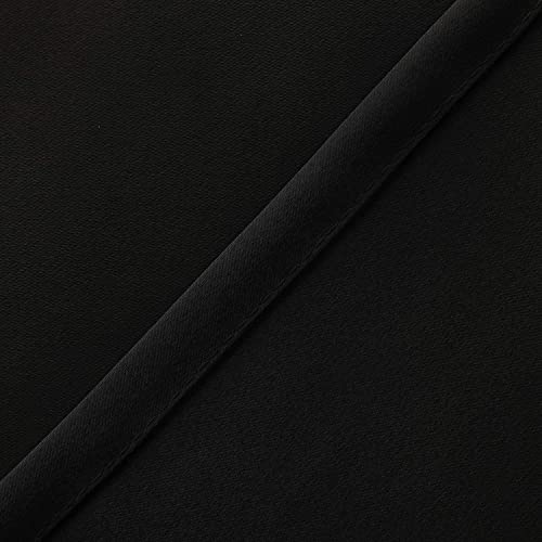 Hiasan Black Valance Curtains for Window 42 x 12 Inches 1 Panel - color: Black, size: 42"W x 12"L (Pack of 1)