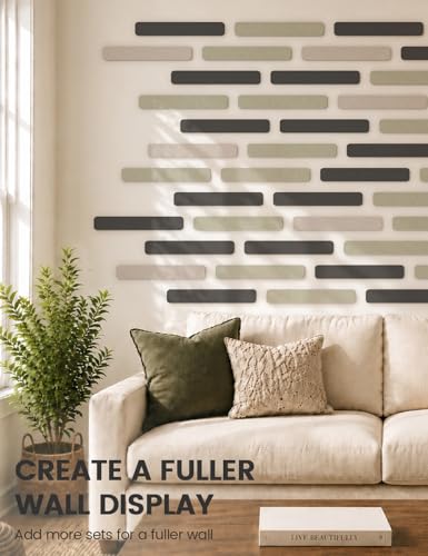 Fluxynara 13" x 2" Felt Wall Panels, Black - color: Black, size: 8-pack