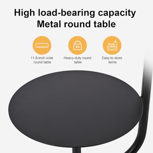 Black Floor Lamp with Shelf, Dimmable LED Reading Standing Lamp - color: Black