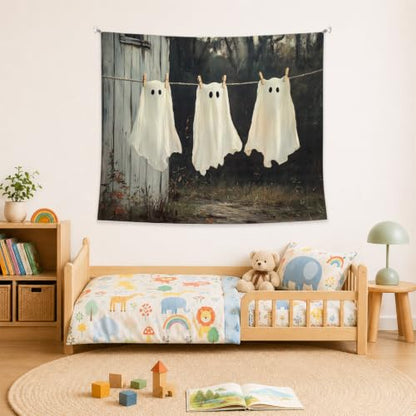 AHNWICNR Ghost Halloween Tapestry, Dark Spooky Ghost Wall Hanging Decor - color: Ghost Halloween