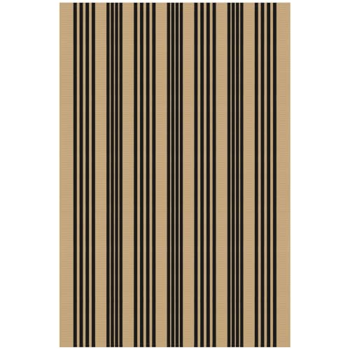 KILOCOCO Striped Rug 4x6 ft Washable Woven Front Door Rug, Brown and Black - color: Brown and Black Stripe, size: 4' x 6' (Rectangular)
