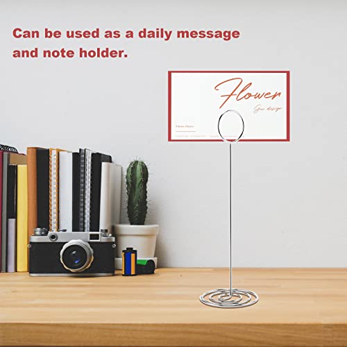 Table Number Holders, 10PCS Place Card Holder, Photo Holder (8.7" Silver) - color: Silver, size: Extra Large