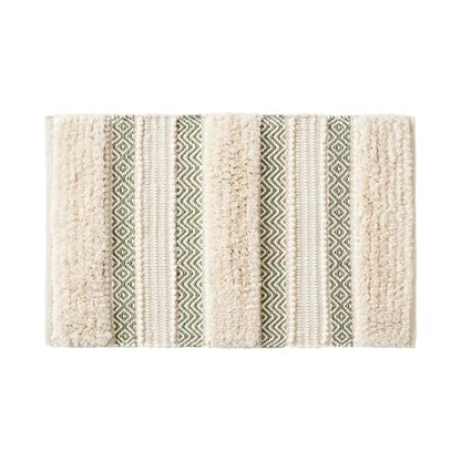 INK+IVY Asher Non-Slip Bath Rug Absorbent Quick Dry, 20 x 32, Sage Green - color: Sage Green, size: 1'8" x 2'8" (Rectangular)