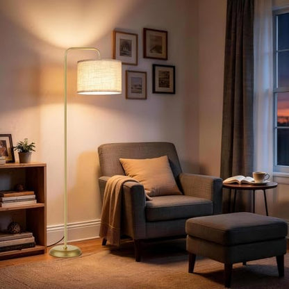 TJOY Floor Lamp, Golden Standing Floor Lamp for Living Room with 3 CCT Bulb - color: Gold