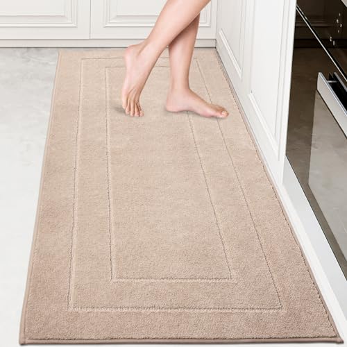 PURRUGS Kitchen Runner Rug, Kitchen Mat, 32" x 70", Beige - color: Beige, size: 32" X 70"