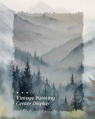 HUARCEY Extra Large Mountain Canvas Wall Art Nature Scenery Picture 36x54In - color: Misty Mountains, size: 54"L x 36"W