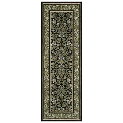 GarveeHome Christmas Runner Rug 2.5x8 Non Slip Washable Runners Green Black - color: Green Black, size: 2'6" x 8' (Rectangular)