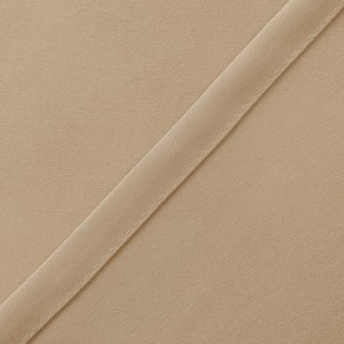 Hiasan Biscotti Beige Valance Curtains for Window 42 x 18 Inches 1 Panel - color: Biscotti Beige, size: 42"W x 18"L (Pack of 1)