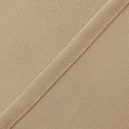 Hiasan Biscotti Beige Valance Curtains for Window 42 x 18 Inches 1 Panel - color: Biscotti Beige, size: 42"W x 18"L (Pack of 1)