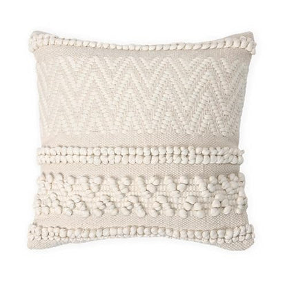 · REDEARTH · Boho Textured Handwoven Throw Pillow Cases - Boho Chic Natural - color: Boho Chic Natural, size: 18" x 18" (Pack of 2)