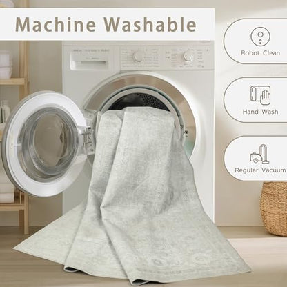 8x10 Washable Area Rugs for Living Room,Bedroom,Dining Room(Concrete Grey) - color: Concrete-grey, size: 8' x 10' (Rectangular)