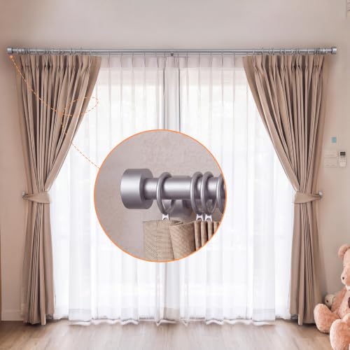 LEIFIDE 4 Pack Curtain Rod Finials Curtain Rod End Cap Finials for Curtains Rods of 7/8 and 1 Inch Diameter (Silver) - color: Silver