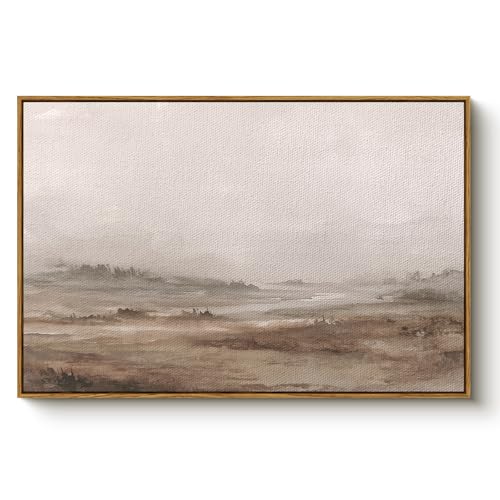 Bzstyleart Large Abstract Wall Art, Misty Wilds, 36 x 24 Inch - color: Misty Wilds, size: 36"L x 24"W