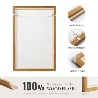Large Framed Neutral Wabi Sabi Abstract Wall Art, Long Vertical 20x60 In - color: Black Marks A, size: 60"L x 20"W