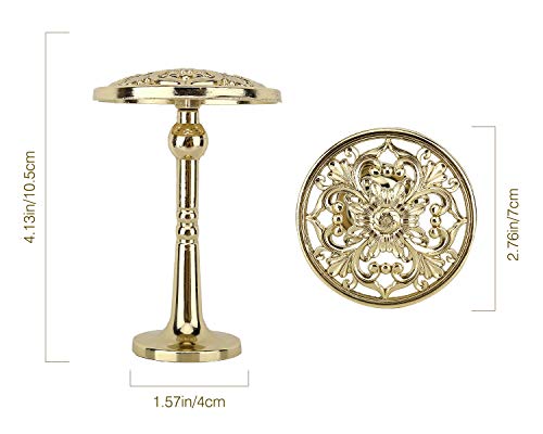 Lewondr Curtain Holdbacks, Set of 2, Gold - color: Gold