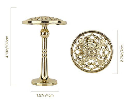 Lewondr Curtain Holdbacks, Set of 2, Gold - color: Gold