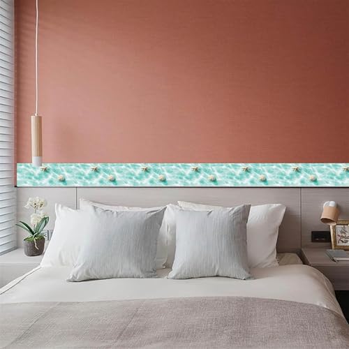 IVN Wallpaper Border Peel and Stick Wall Seashell Starfish 4x196 Inch - color: Seashell Starfish