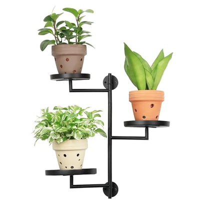 Window Plant Shelf, Wall Mounted Rotating Plant Holder Indoor