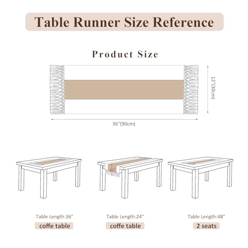 Boho Macrame Table Runner with Tassels 36in Blue Farmhouse Runner - color: White & Blue, size: 12'' x 36''