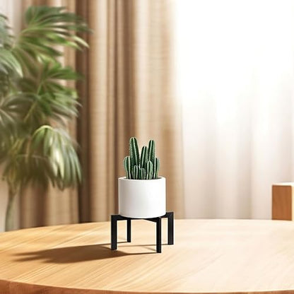 2-Pack Mini Plant Stand, Modern Cross Shape, Black - size: 2 Pack - Mini
