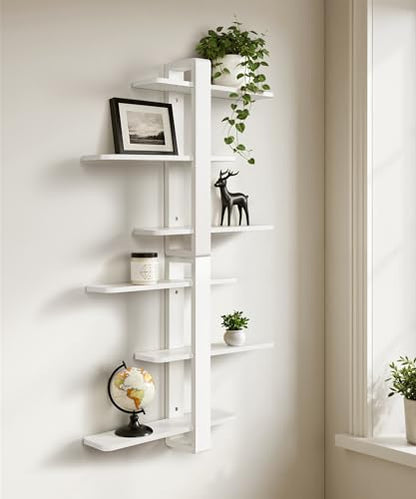 SUMGAR White Floating Shelves for Wall, 3 Tier Adjustable Large Shelf Unit - color: White, size: 3 Tier 19.6in