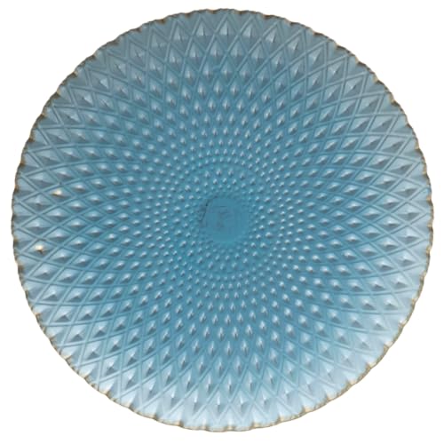 Novbvia Metal Flower Wall Sculpture Decor,9.8'' Blue Floral Embossed Art - color: A-Blue