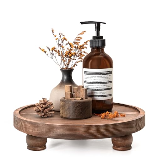 EOSAHR Display Riser for Home Decor: Pedestal Stand for Soap, Vintage Brown - color: Retro Brown