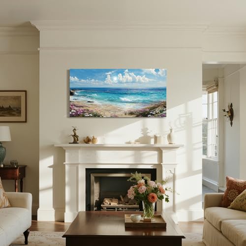 imjiayu Beach Large Wall Art Coastal Landscape Prints for Bedroom 20"x40" - color: Shimmering Sea, size: 40"L x 20"W
