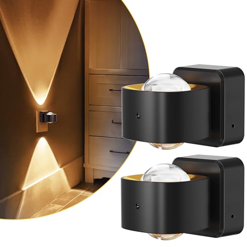L LOHAS LED Night Light Projector, Night Lights Plug into Wall Light Sensor - color: Black