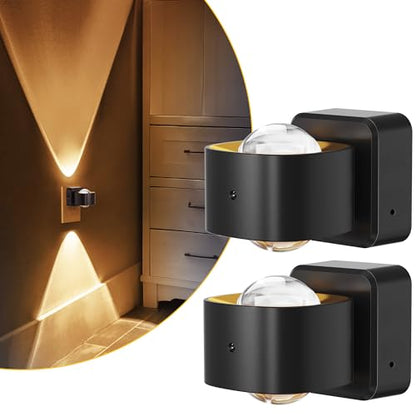 L LOHAS LED Night Light Projector, Night Lights Plug into Wall Light Sensor - color: Black