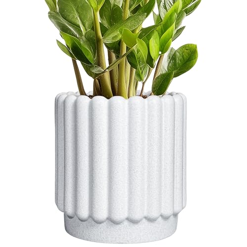 Ceramicfor Ceramic Planter, 7.6 Inch, White - color: Matte White, size: 7.6 Inch