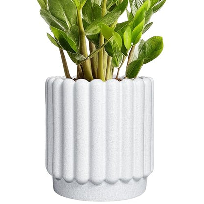 Ceramicfor Ceramic Planter, 7.6 Inch, White - color: Matte White, size: 7.6 Inch