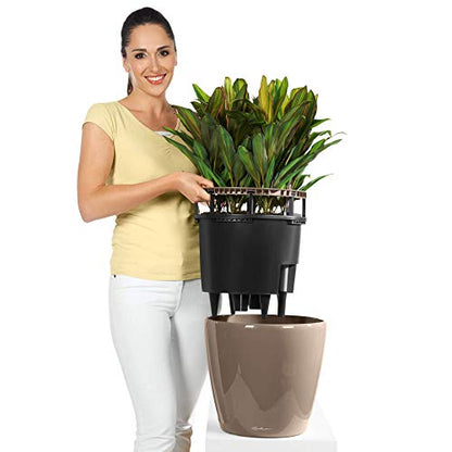 Lechuza Classico Premium LS 28 Silver Metallic 16048 - color: Silver Metallic, size: D28 H26 cm