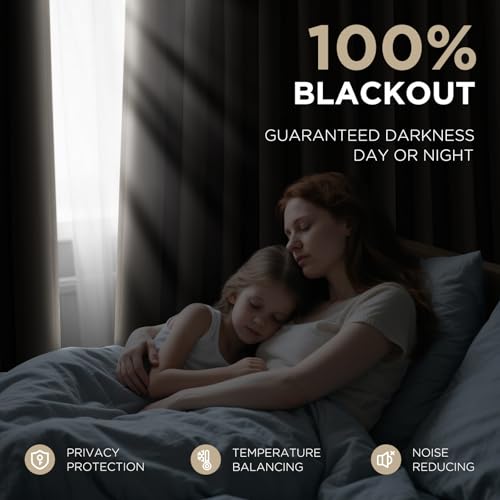 Joydeco 100% Blackout Curtains Velvet Black Out Curtain 72 Inch Drapes - color: Beige, size: 52"W x 72"L (Pack of 2)