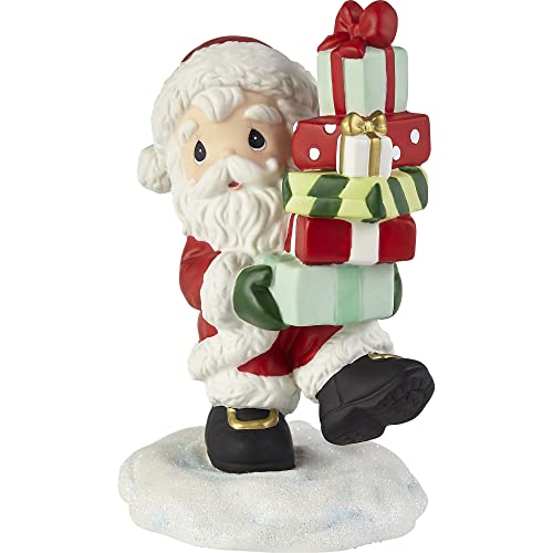 Precious Moments 221011 Loaded Up with Christmas Cheer Annual Santa Bisque Porcelain Figurine