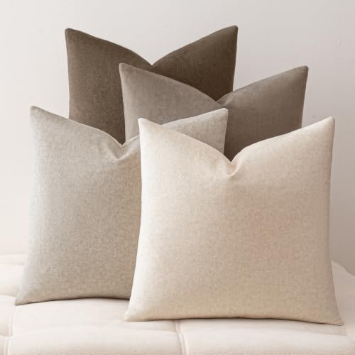 a moment Waterproof Throw Pillow Covers Set of 4,22x22 Inch Outdoor Stain Resistant Pet Friendly Pillowcases Cushion Covers for Patio Sofa and Living Room,Boho Earth Tones - color: Boho Earth Tones, size: 22" x 22" (Pack of 4)