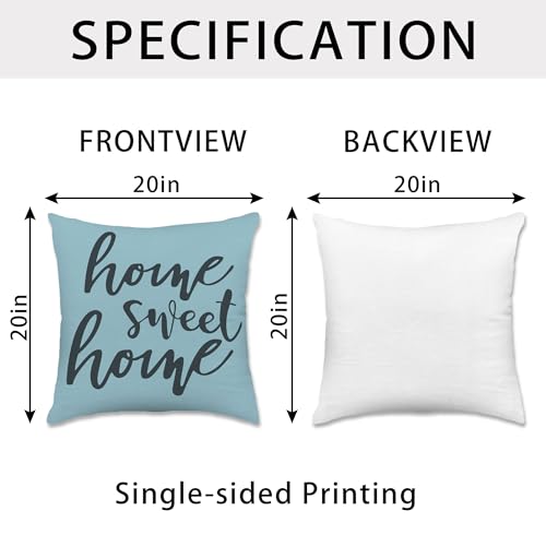 Hexagram Throw Pillow Covers 20x20, Blue Outdoor Pillow Covers Set of 4 - color: Blue, size: 20" x 20" (Pack of 4)