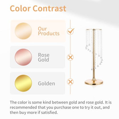NUPTIO Tall Centerpiece for Table, Gold, 27.6", 2 Pcs - color: Gold, size: 2 Pcs 27.6 in