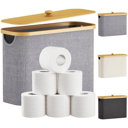 Lifewit Toilet Paper Storage Holder, Large Stand Basket, 23L, Light Gray - color: Gray, size: 23L