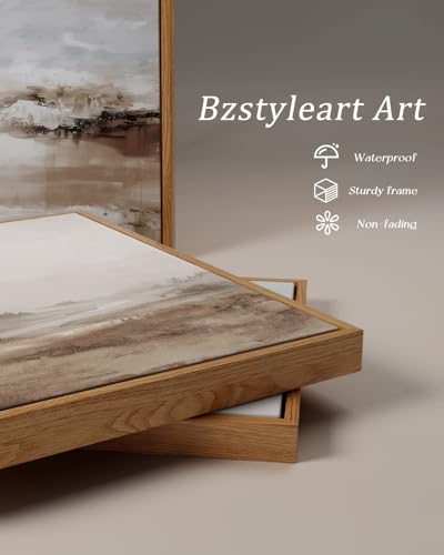 Bzstyleart Large Abstract Wall Art, Misty Wilds, 36 x 24 Inch - color: Misty Wilds, size: 36"L x 24"W