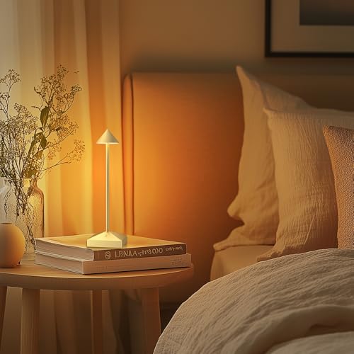 3 Pack Small Gold Rechargeable Cordless Table Lamps Dimmable - color: Glod-A