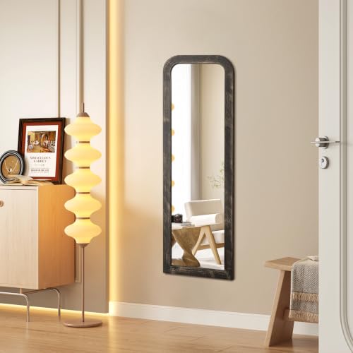 AAZZKANG Hanging Mirror Full Length Large Rectangle Wooden Framed 43"x14" - color: Pitchdark, size: 43"L x 14"W