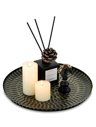 Romadedi Round Decorative Candle Tray, 11.8 Inch