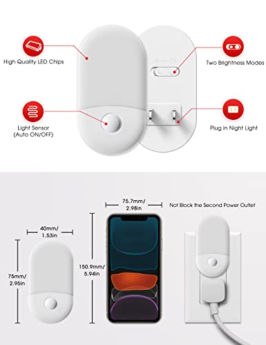 L LOHAS LED Red Night Light, Night Lights Plug into Wall[2 Pack] - color: Red, size: 2 Count (Pack of 1)