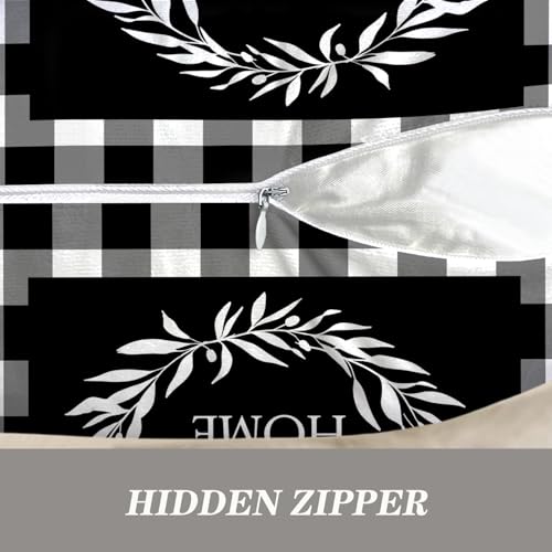 Black White Buffalo Plaid Throw Pillow Covers 12X20 Checkered - color: Plaid