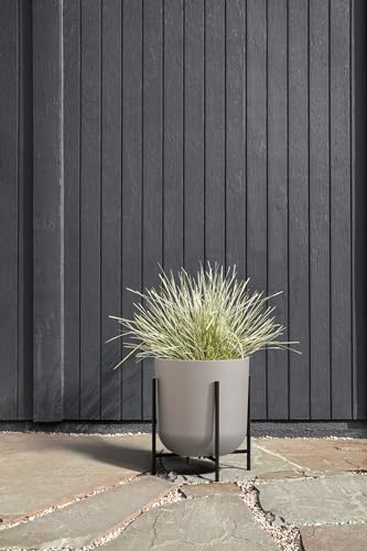 Veradek Mason Series Raised Lima Planter - Round Planter with Stand - color: Gray, size: 15 inch