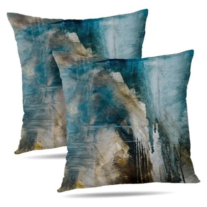 Throw Pillow Covers for Couch, 18x18 Inch, Set of 2, Teal - color: Teal, size: 18" x 18" (Pack of 2)