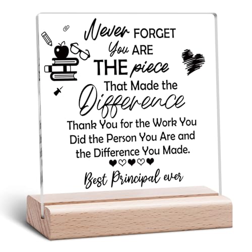 Principal Appreciation Gifts for Women Men Principal Gifts for Women Men Desk Decorative Sign Gift for Principals Day Christmas Birthday Retirement Graduation Teacher Appreciation Day - color: Principal Appreciation