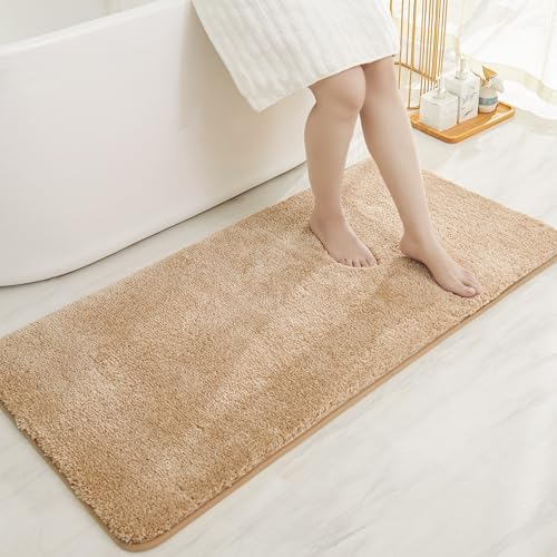 COSYHOMEER Extra Thick Bath Rugs for Bathroom Non Slip Bath Mat 24x48 Beige - color: Beige, size: 2' X 4' (Rectangular)